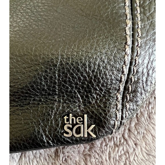 The Sak Black Leather Medium Shoulder Handbag Purse - Picture 9 of 9